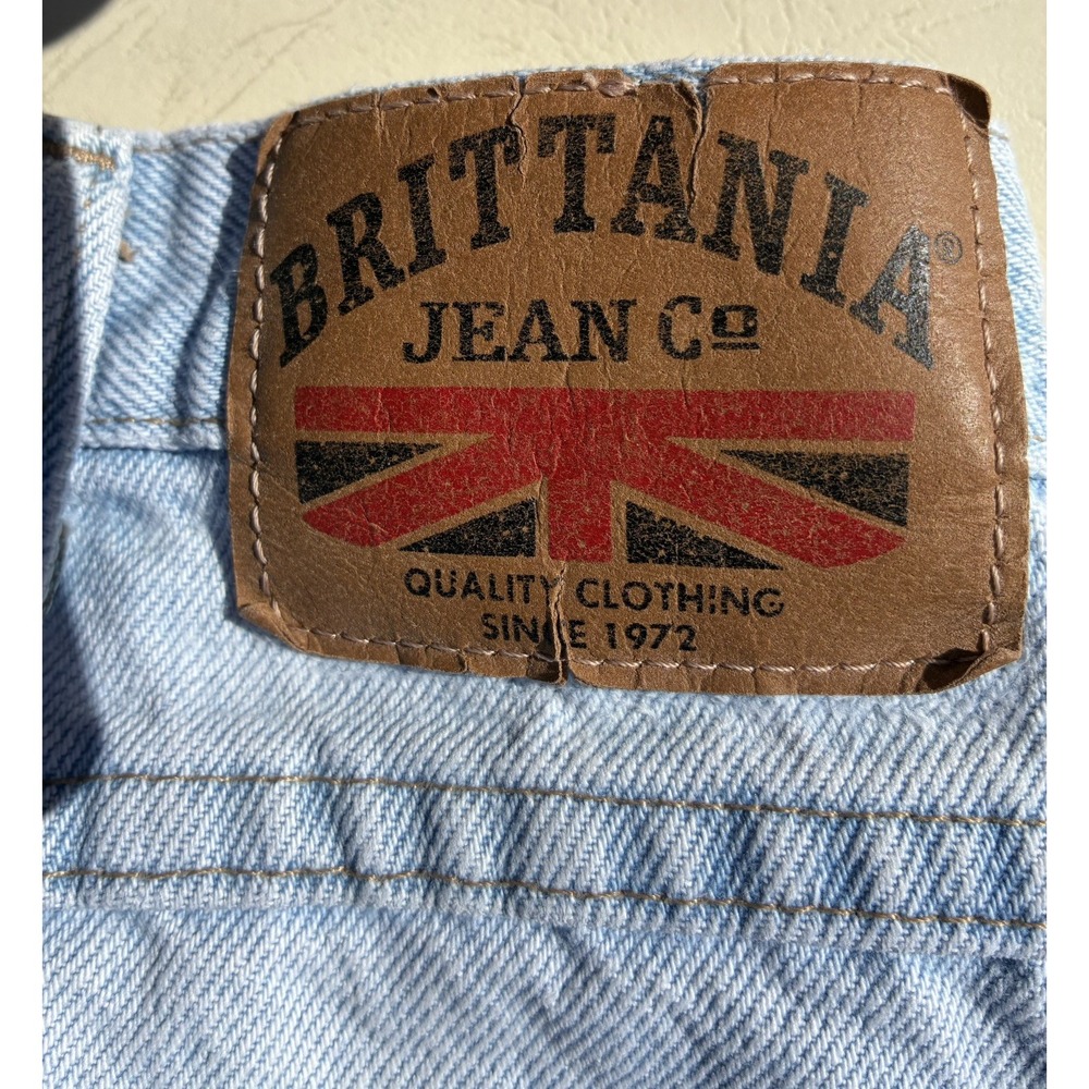 Vintage Brittania Jean Co Regular Fit Jeans Mens Light Wash Denim Straight 34x30